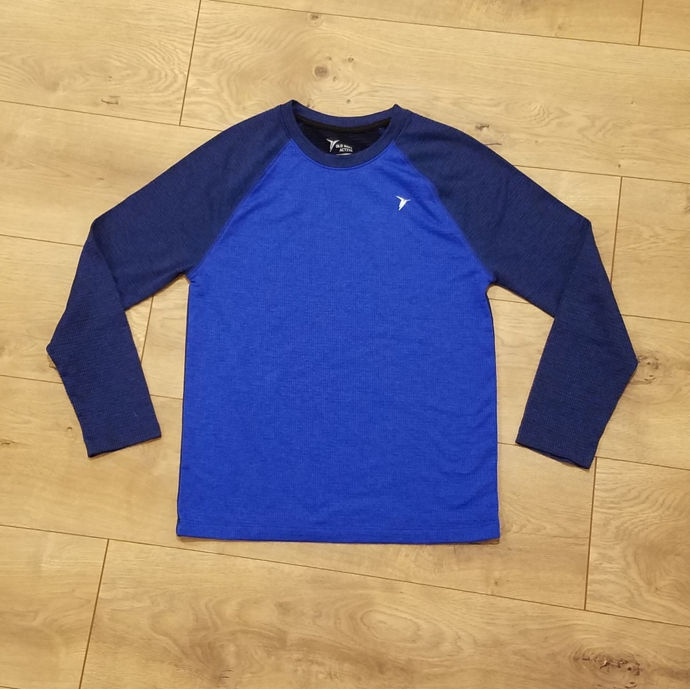 Old Navy Active Go-Dry Long Sleeved Top Blue {Boy's LG 10/12}